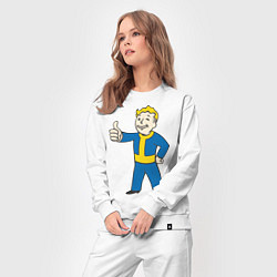 Костюм хлопковый женский Fallout Boy, цвет: белый — фото 2