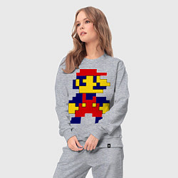 Костюм хлопковый женский Pixel Mario, цвет: меланж — фото 2