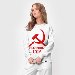 Костюм хлопковый женский Рождённые в СССР, цвет: белый — фото 2