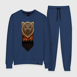 Костюм хлопковый женский Медведь: владыка леса, цвет: тёмно-синий