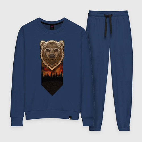 Женский костюм Медведь: владыка леса / Тёмно-синий – фото 1
