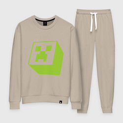 Костюм хлопковый женский Green Creeper, цвет: миндальный