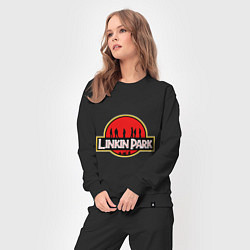 Костюм хлопковый женский Linkin Park: Jurassic Park, цвет: черный — фото 2