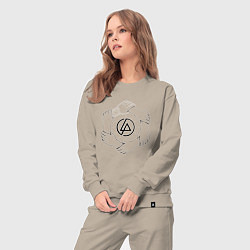 Костюм хлопковый женский Linkin Park: Brotherhood, цвет: миндальный — фото 2