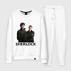 Костюм хлопковый женский Sherlock, цвет: белый