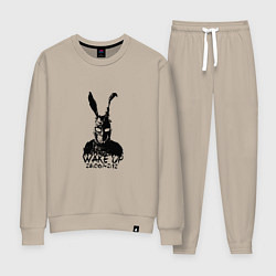 Костюм хлопковый женский Wake Up 28:06:42:12, цвет: миндальный