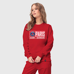 Костюм хлопковый женский Paris Saint-Germain - New collections, цвет: красный — фото 2