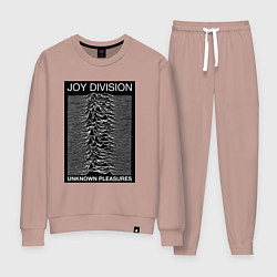 Костюм хлопковый женский Joy Division: Unknown Pleasures, цвет: пыльно-розовый