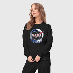 Костюм хлопковый женский NASA, цвет: черный — фото 2