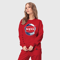 Костюм хлопковый женский NASA, цвет: красный — фото 2