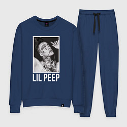 Костюм хлопковый женский Lil Peep: White Style, цвет: тёмно-синий