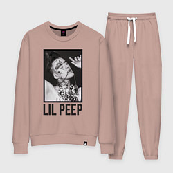 Костюм хлопковый женский Lil Peep: Black Style, цвет: пыльно-розовый