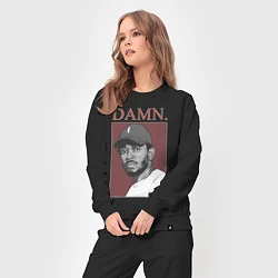 Костюм хлопковый женский Kendrick Lamar: DAMN, цвет: черный — фото 2