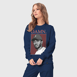 Костюм хлопковый женский Kendrick Lamar: DAMN, цвет: тёмно-синий — фото 2