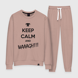 Костюм хлопковый женский Keep Calm & WAAAGH, цвет: пыльно-розовый