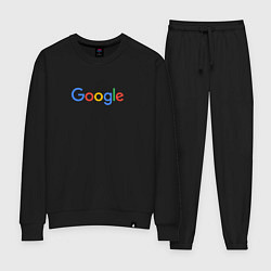 Костюм хлопковый женский Google, цвет: черный
