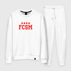 Костюм хлопковый женский FCSM Club, цвет: белый