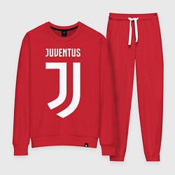 Костюм хлопковый женский FC Juventus, цвет: красный
