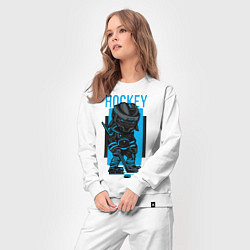 Костюм хлопковый женский Ice Hockey, цвет: белый — фото 2