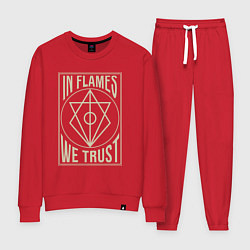 Костюм хлопковый женский In Flames: We Trust, цвет: красный