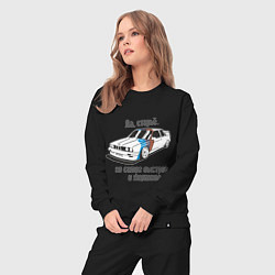 Костюм хлопковый женский BMW E30, цвет: черный — фото 2