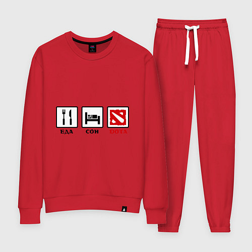 Женский костюм Еда, сон и Dota / Красный – фото 1