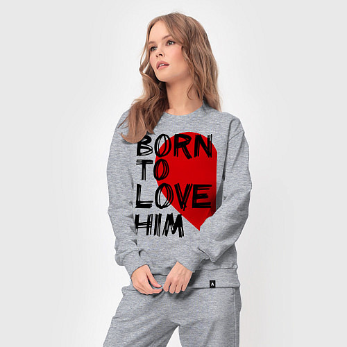 Женский костюм Born to love him / Меланж – фото 3