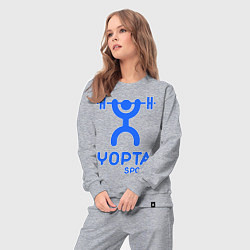 Костюм хлопковый женский Yopta Sport, цвет: меланж — фото 2