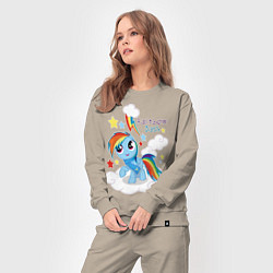 Костюм хлопковый женский Rainbow Dash, цвет: миндальный — фото 2