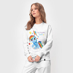Костюм хлопковый женский Rainbow Dash, цвет: белый — фото 2