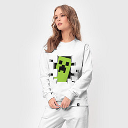 Костюм хлопковый женский Crash Minecraft, цвет: белый — фото 2