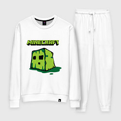 Костюм хлопковый женский Minecraft Creeper, цвет: белый