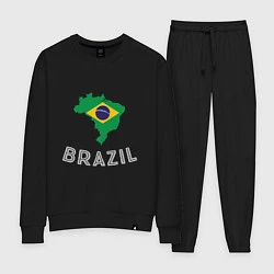 Костюм хлопковый женский Brazil Country, цвет: черный
