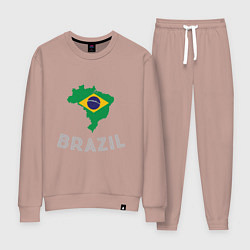 Костюм хлопковый женский Brazil Country, цвет: пыльно-розовый
