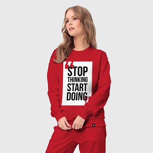 Женский костюм Stop Thinking - Start Doing / Красный – фото 3