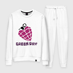 Костюм хлопковый женский Green Day is love, цвет: белый