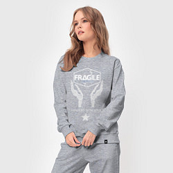 Костюм хлопковый женский Fragile Express, цвет: меланж — фото 2