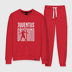 Костюм хлопковый женский Juventus: Cristiano Ronaldo 7, цвет: красный