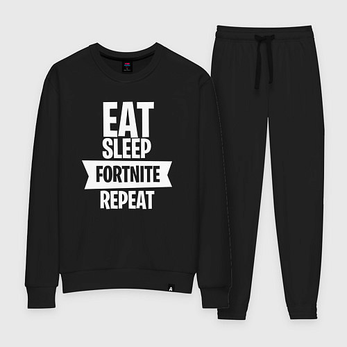 Женский костюм Eat Sleep Fortnite Repeat / Черный – фото 1