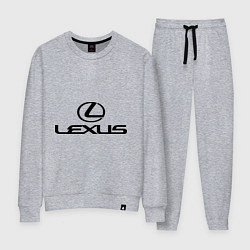 Костюм хлопковый женский Lexus logo, цвет: меланж