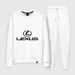 Костюм хлопковый женский Lexus logo, цвет: белый