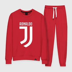 Костюм хлопковый женский Ronaldo CR7, цвет: красный