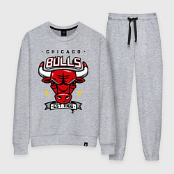 Костюм хлопковый женский Chicago Bulls est. 1966, цвет: меланж