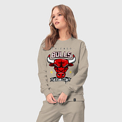 Костюм хлопковый женский Chicago Bulls est. 1966, цвет: миндальный — фото 2