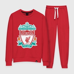 Костюм хлопковый женский Liverpool FC, цвет: красный