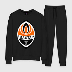 Костюм хлопковый женский ФК Шахтёр, цвет: черный