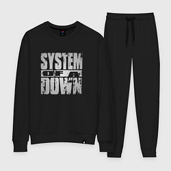 Костюм хлопковый женский System of a Down, цвет: черный