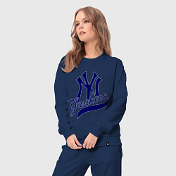Костюм хлопковый женский NY - Yankees, цвет: тёмно-синий — фото 2