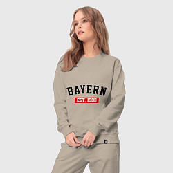 Костюм хлопковый женский FC Bayern Est. 1900, цвет: миндальный — фото 2