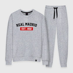 Костюм хлопковый женский FC Real Madrid Est. 1902, цвет: меланж